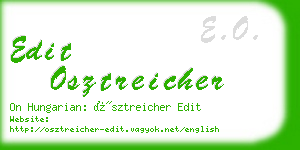 edit osztreicher business card